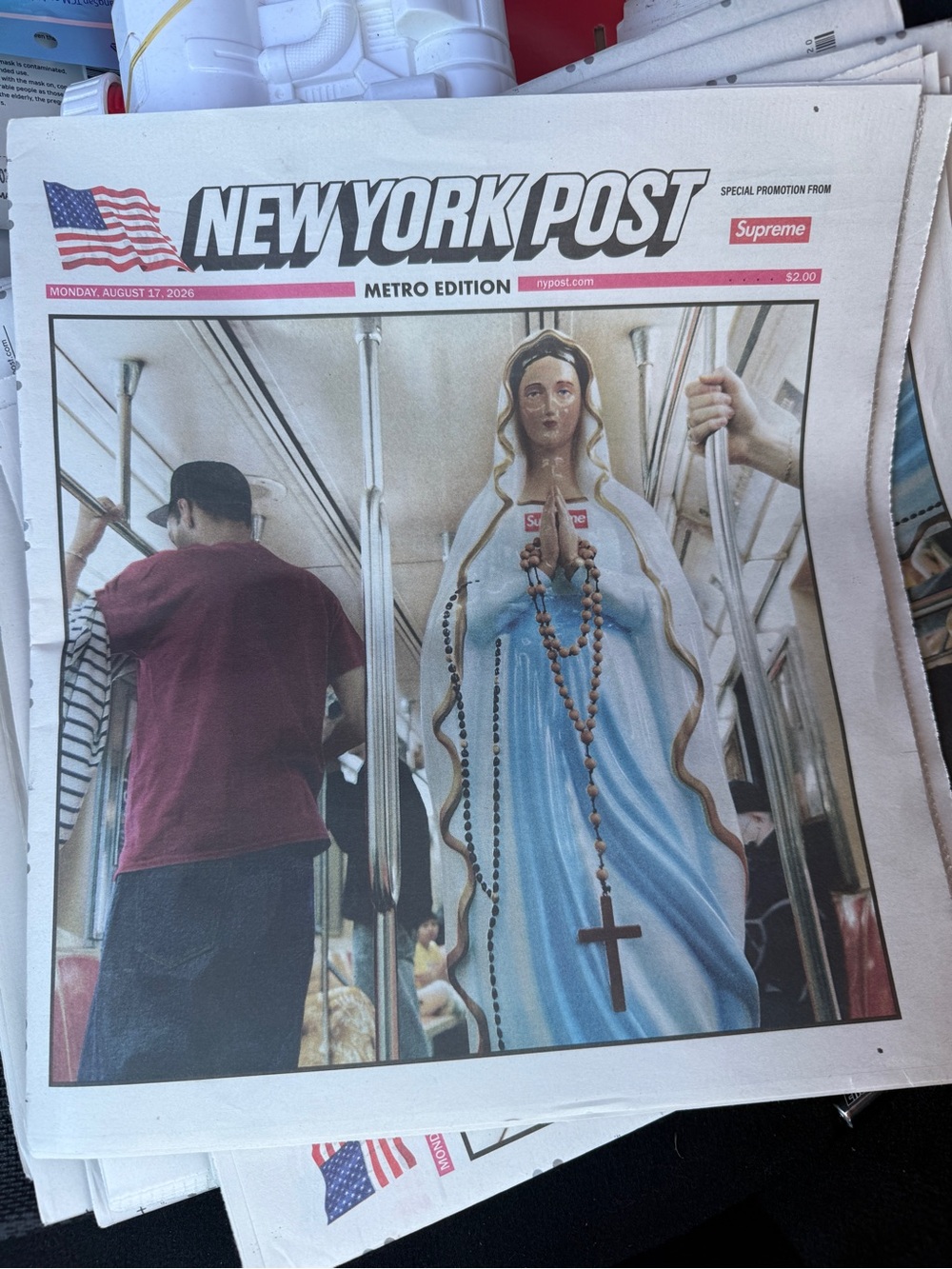 SUPREME New York Post Metro Edition Aug 17 2026 Newspaper “Deliver Us From Evil”